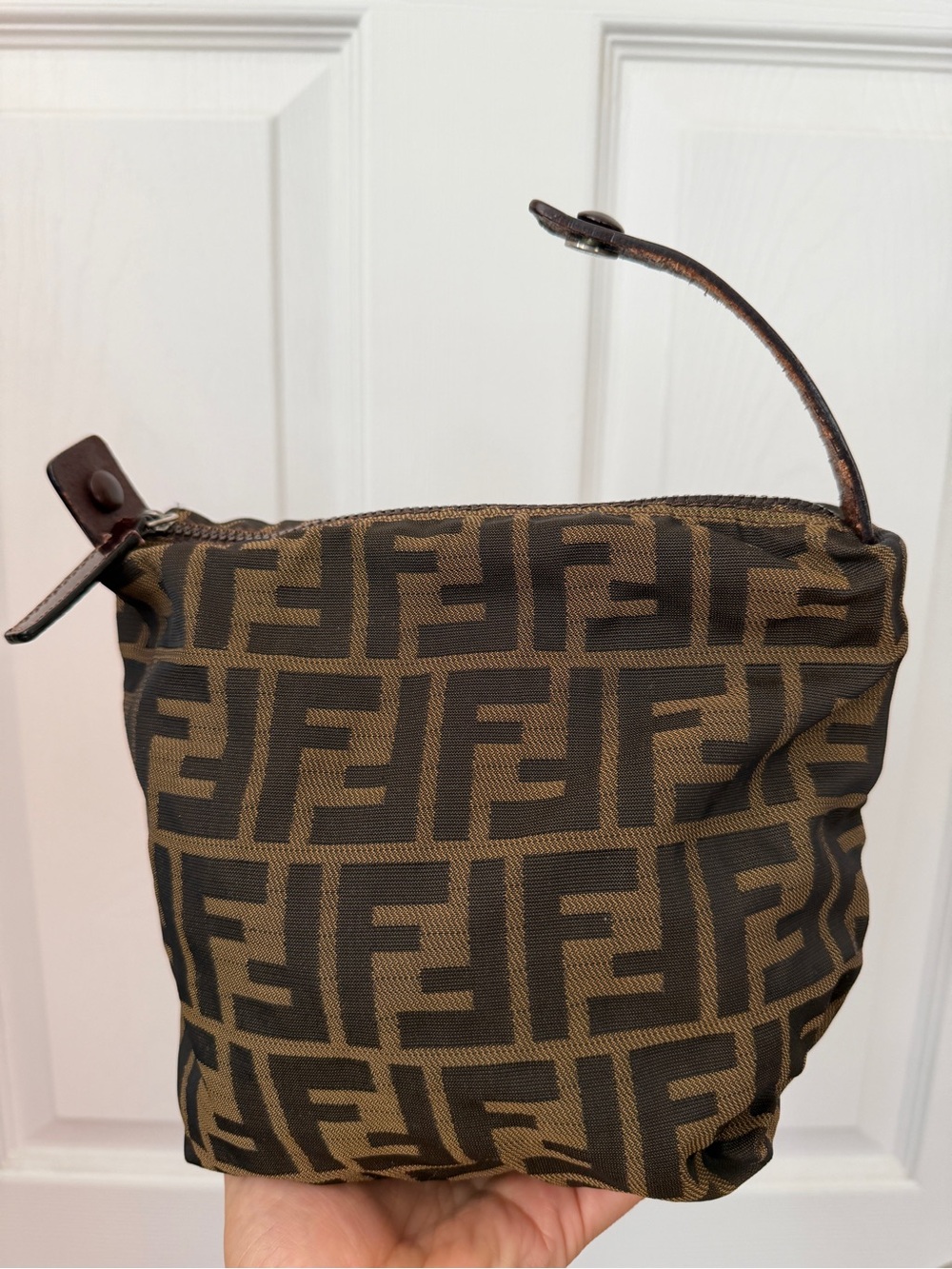 Fendi Brown and Dark Brown FF Monogram Bag - Picture 3 of 8